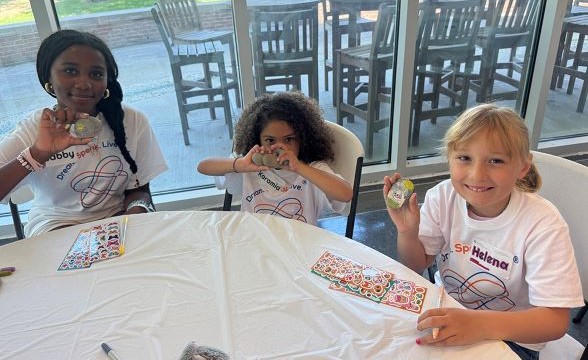 Group of children sitting at table
