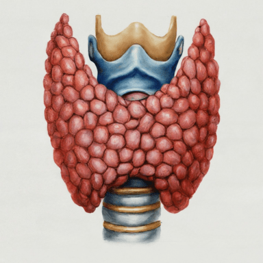 Illustration of the thyroid